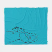 Mother-to-be フリースブランケット (正面(横))