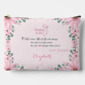 Mother To Be Floral Boho Modern Typography アクセサリーポーチ (正面)