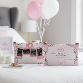 Mother To Be Floral Boho Modern Typography アクセサリーポーチ