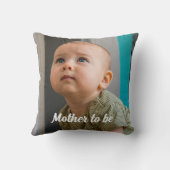 Mother To Be Photo Personalized Minimal  クッション (裏面)
