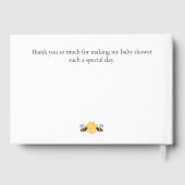 Mother-to-Bee Baby Shower ゲストブック (裏面)