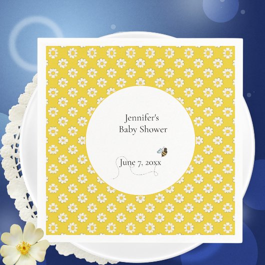 Mother-to-Bee Baby Shower  スタンダードカクテルナプキン