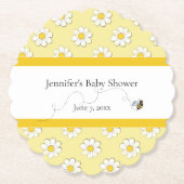 Mother-to-Bee Baby Shower  ペーパーコースター (正面)