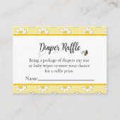Mother-to-Bee Baby Shower Diaper Raffle エンクロージャーカード (正面)