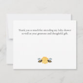 Mother-to-Bee Baby Shower Thank You サンキューカード (裏面)