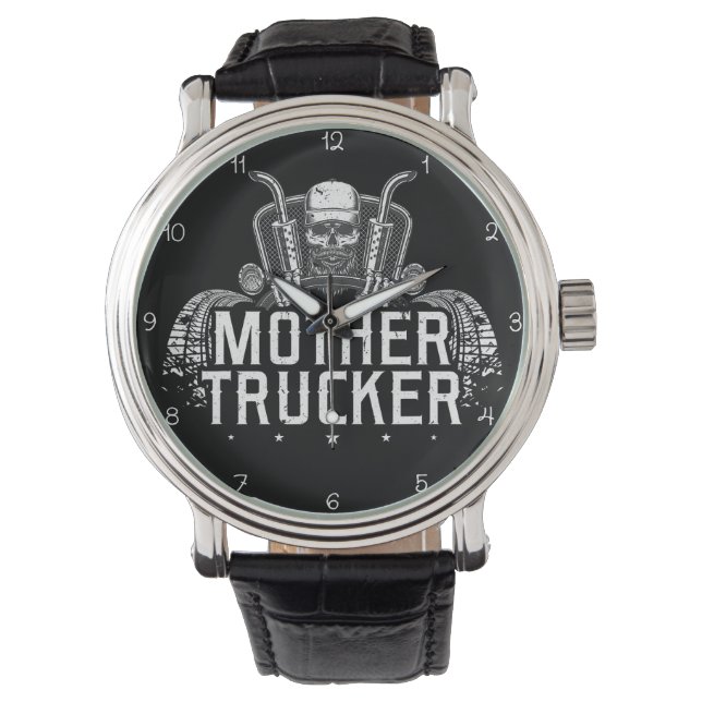 Mother Trucker: Bold Skull Design 腕時計 (正面)