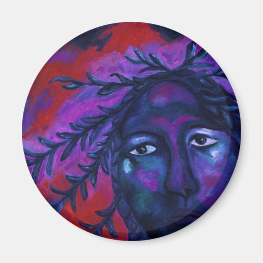 Mother Watching All - Crimson & Violet思いやり マグネット (正面)