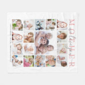 Mother We Love You 17 Photo パーソナライズされた Script フリースブランケット (正面(横))