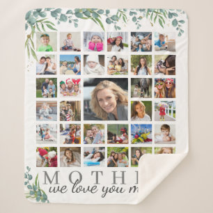 MOTHER We Love You 33 Photo Collage Botanical シェルパブランケット