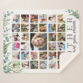 MOTHER We Love You 33 Photo Collage Botanical シェルパブランケット (正面(横))