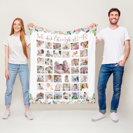 Mother We Love You 39写真手書きフローラ フリースブランケット (インサイチュ)