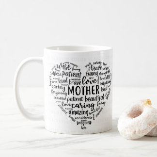 Mother world cloud coffee mug- Beautiful, caring,  コーヒーマグカップ