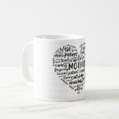 Mother world cloud coffee mug- Beautiful, caring,  コーヒーマグカップ (正面左)
