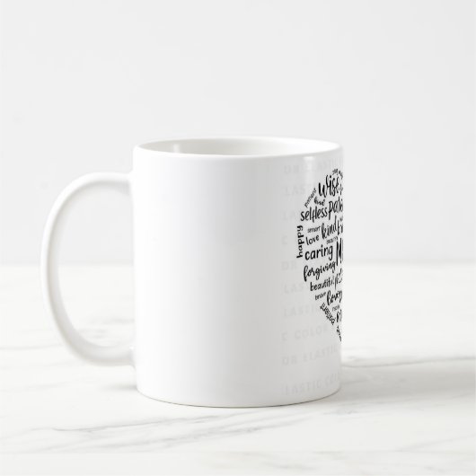 Mother world cloud coffee mug- Beautiful, caring,  コーヒーマグカップ (左)
