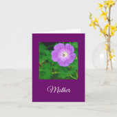 "MOTHER, YOU MADE IT LOOK EASY" PURPLE FLORAL MOTH カード (黄色い花)