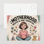 Motherhood Breathe In Calm Art ポストカード (正面/裏面)