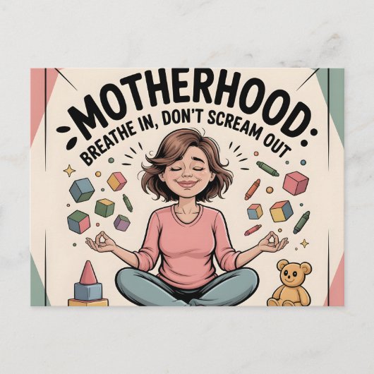Motherhood Breathe In Calm Art ポストカード (正面)