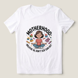 Motherhood Breathe In Calm Illustration トライブレンドTシャツ
