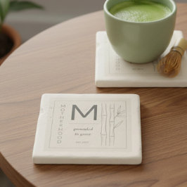 Motherhood Grounded in Grace Botanical Mom ストーンコースター