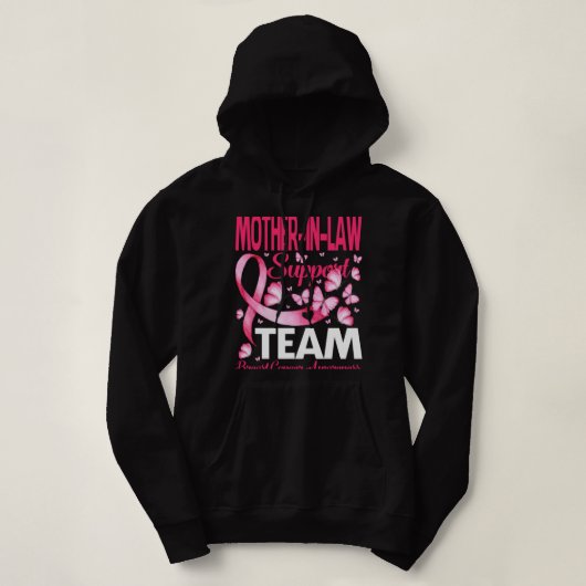 MotherInLawサポートチーム乳がん認識度B パーカ (デザイン正面)