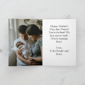 MOTHERsデイカード水色シンプルエレガント カード (内部)