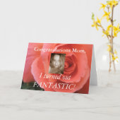 Mothers おもしろい Day Card – 自分の写真を追加! カード (黄色い花)