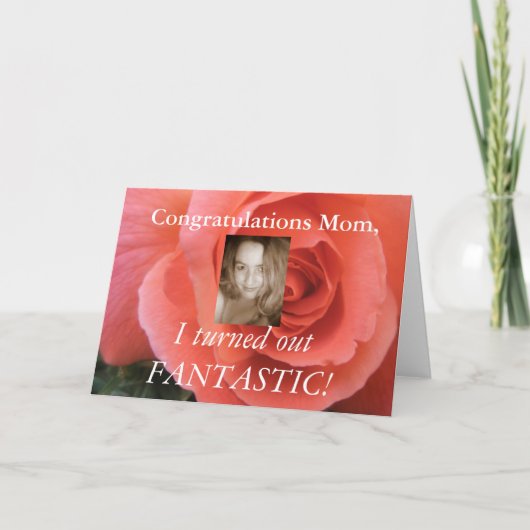 Mothers おもしろい Day Card – 自分の写真を追加! カード (正面)