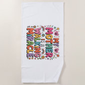 Mothers Are Angels Who Lift Us When Our Wings ビーチタオル (正面)