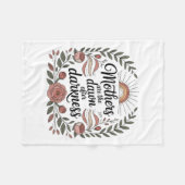 Mothers Are The Dawn After Darkness フリースブランケット (正面(横))