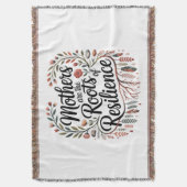 Mothers Are The Roots Of Resilience スローブランケット (正面縦)