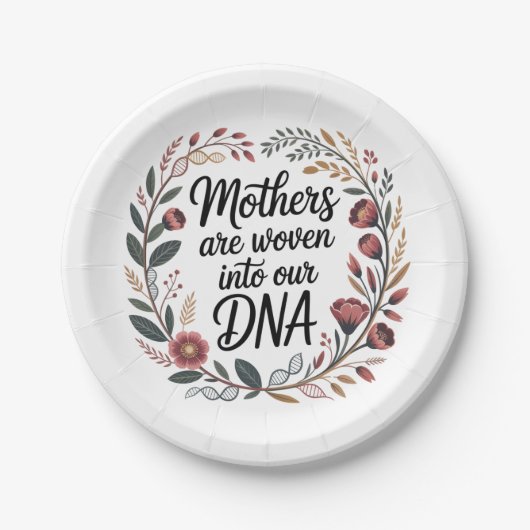 Mothers Are Woven Into Our DNA ペーパープレート (正面)