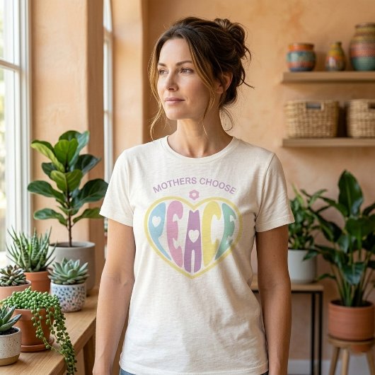 Mothers Choose Peace Heart トライブレンドTシャツ