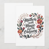 Mothers Create Magic From The Ordinary 招待状 (正面/裏面)