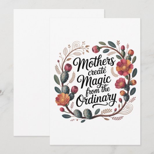 Mothers Create Magic From The Ordinary 招待状 (正面/裏面)