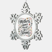 Mothers Dance Through Life's Storms スノーフレークピューターオーナメント (右)