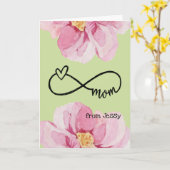 MOTHERs dayカード2つの牡丹の緑 カード (黄色い花)