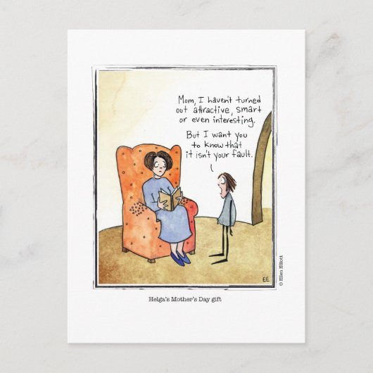 MOTHER'S DAYマンガby Ellen Elliott ポストカード (正面)