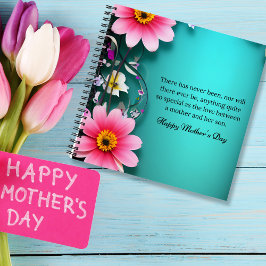 Mother's Dayメッセージ（シアンでカスタマイズ可能） ノートブック