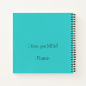 Mother's Dayメッセージ(シアンでカスタマイズ可能) ノートブック (裏面)