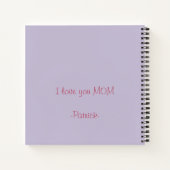 Mother's Dayメッセージ(灰色のカスタマイズ可能) ノートブック (裏面)