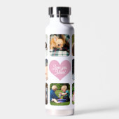 Mothers Day写真数々のコラージュ名パーソナライズされた ウォーターボトル (左面)