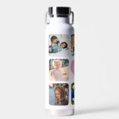 Mothers Day写真数々のコラージュ名パーソナライズされた ウォーターボトル (正面)