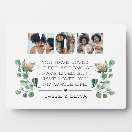 Mother's Day誕生日からMom from Kids Photo フォトプラーク (正面)