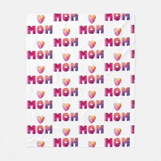 mothers day フリースブランケット (正面)