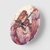 Mother's day  ラウンド壁時計 (傾斜)