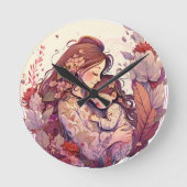 Mother's day  ラウンド壁時計 (正面)