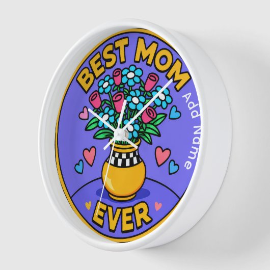 Mother's Day 10" Round Wall Clock 壁時計 (傾斜)