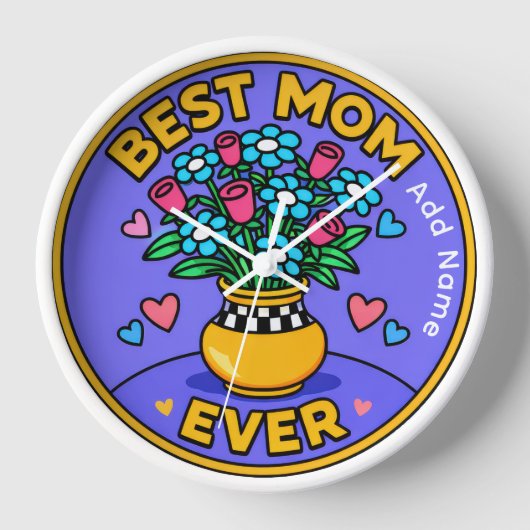 Mother's Day 10" Round Wall Clock 壁時計 (正面)