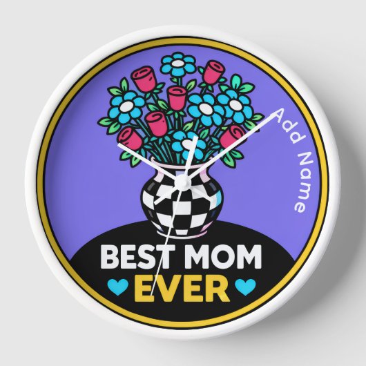 Mother's Day 10" Round Wall Clock 壁時計 (正面)