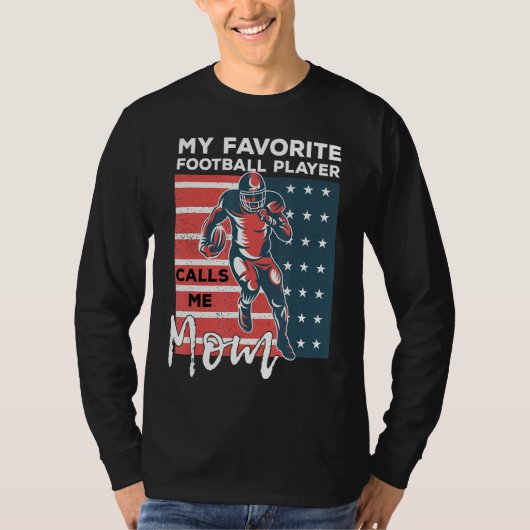 Mothers Day American Football Player  Distressed U Tシャツ (正面)